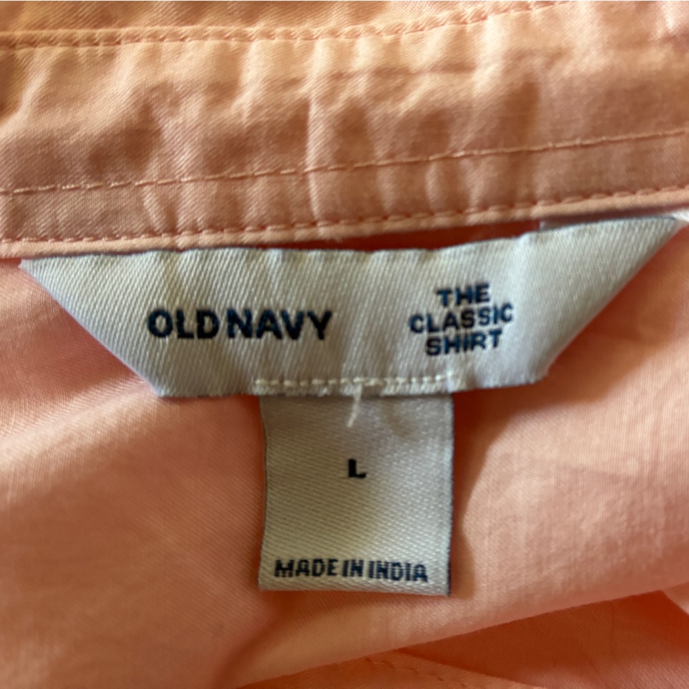 Old Navy Light Pink Button-Up Shirt Size L - Picture 5 of 7